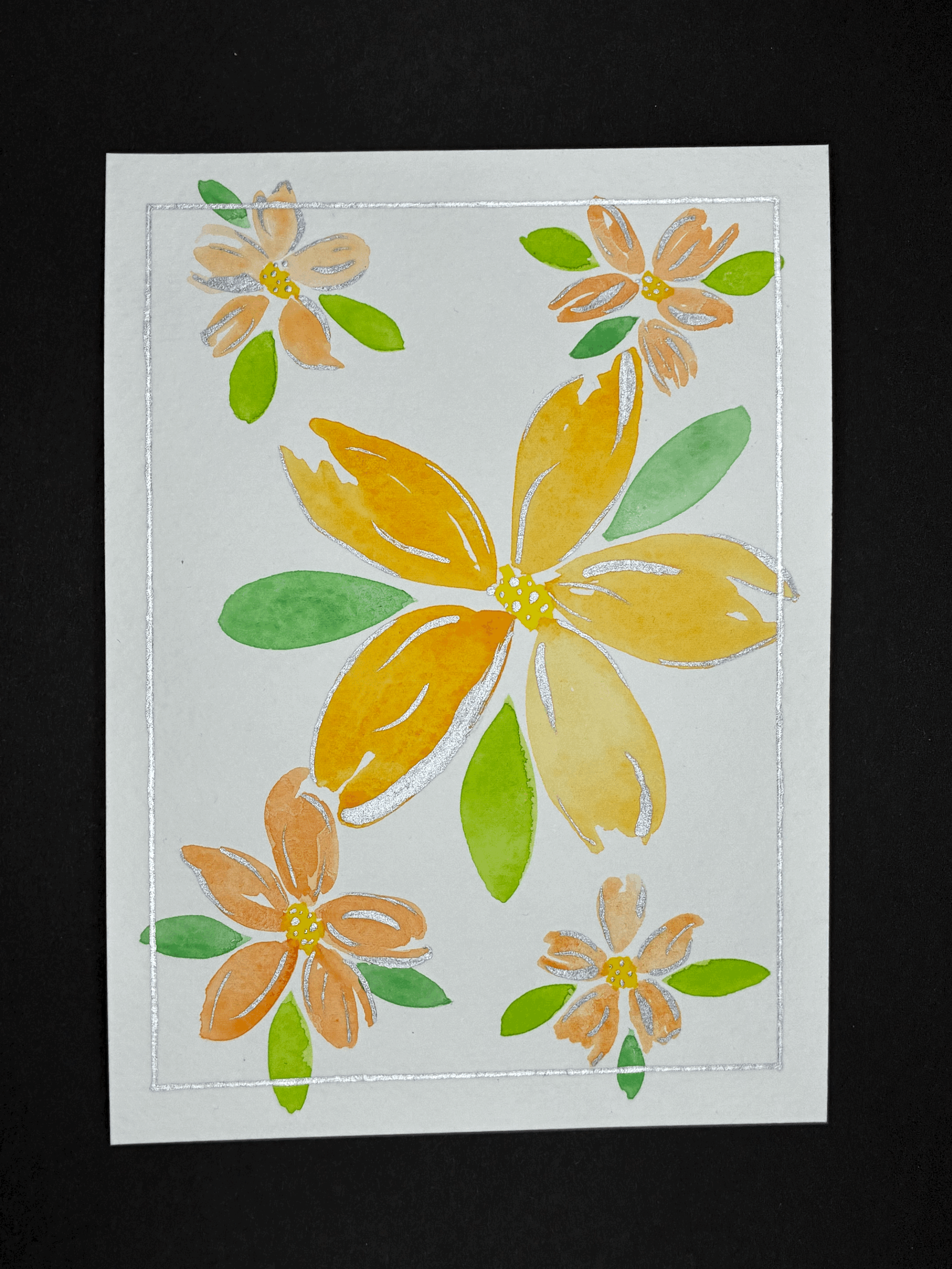 Orange/silver flowers