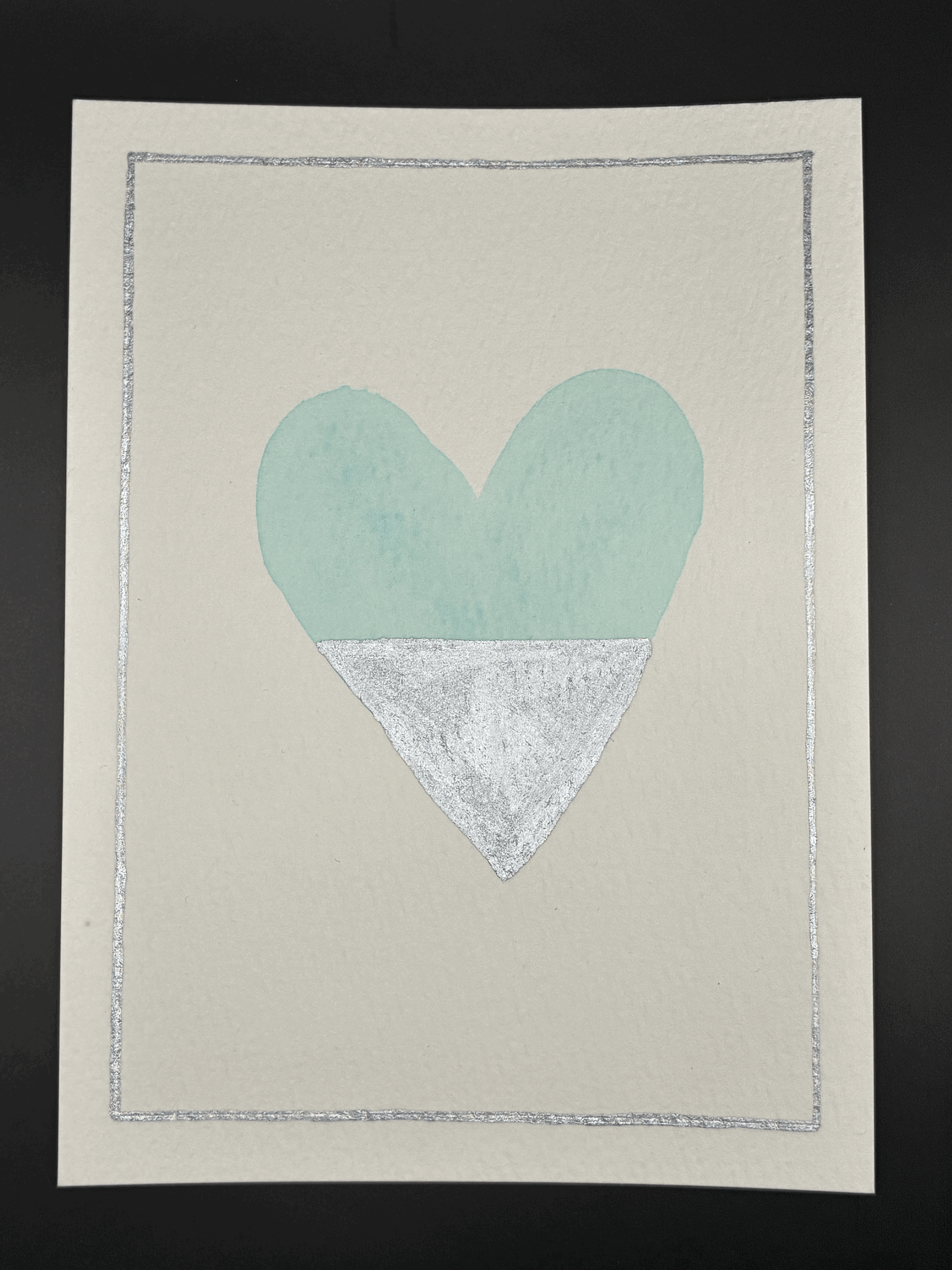 Light blue heart (silver)