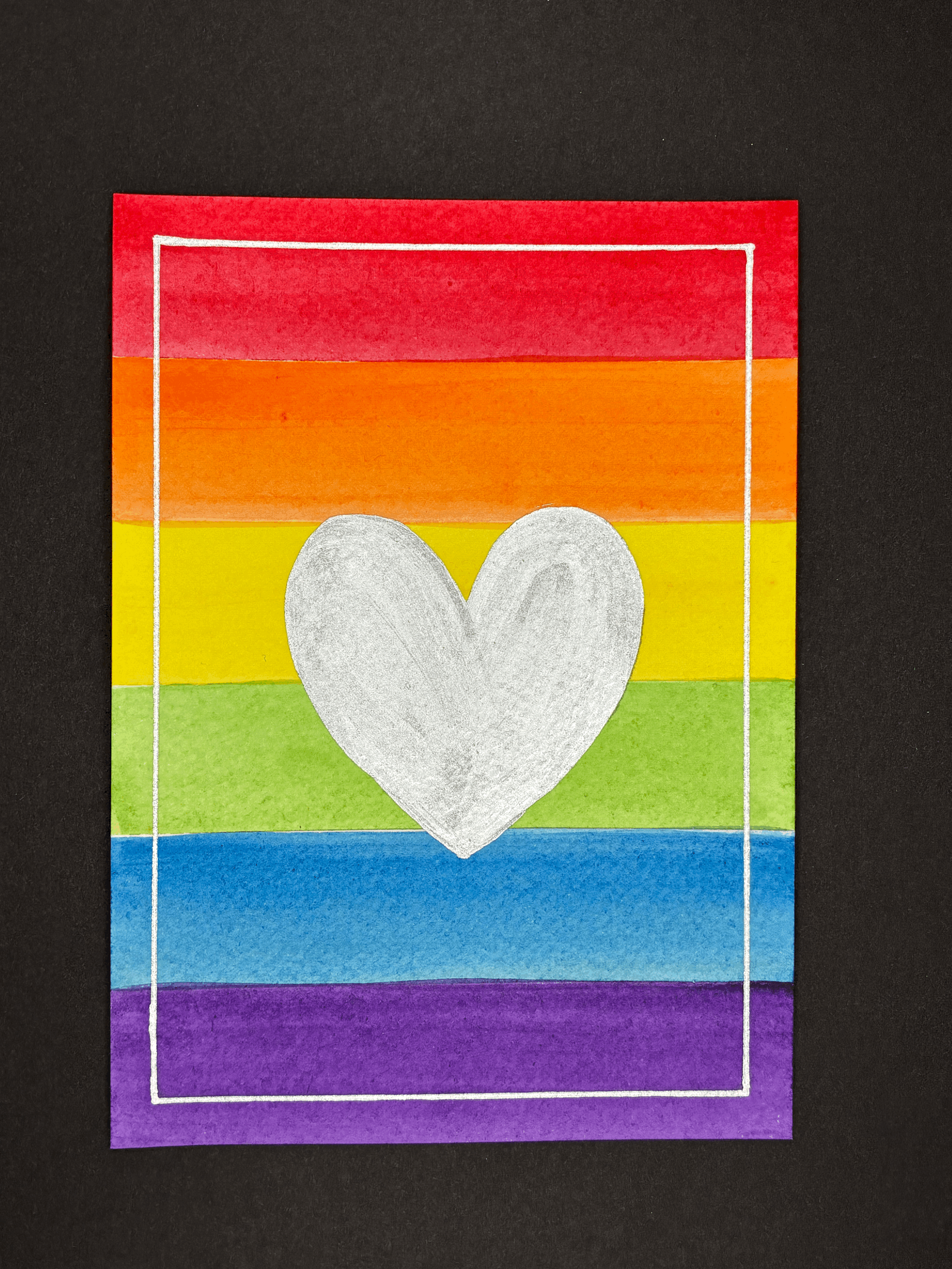 Pride heart/silver 2