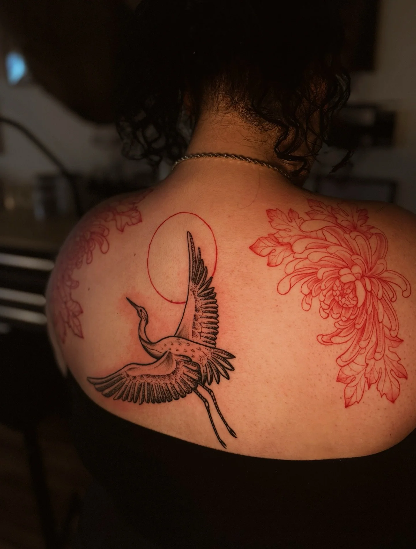 obsessed with this upper back piece i did this week 🕊️