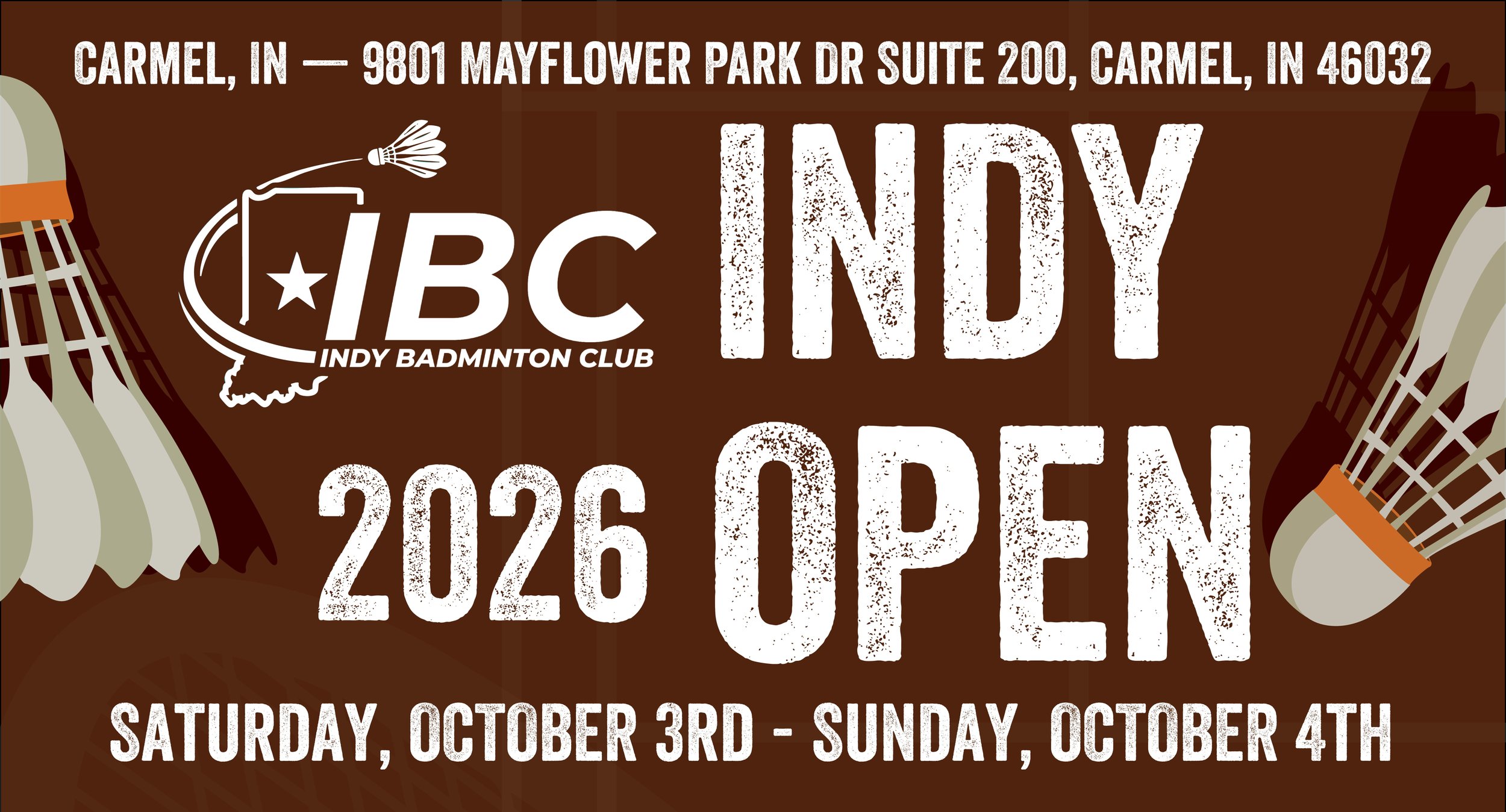 2026 Indy Open at Indy Badminton Club — October 3–4, 2026