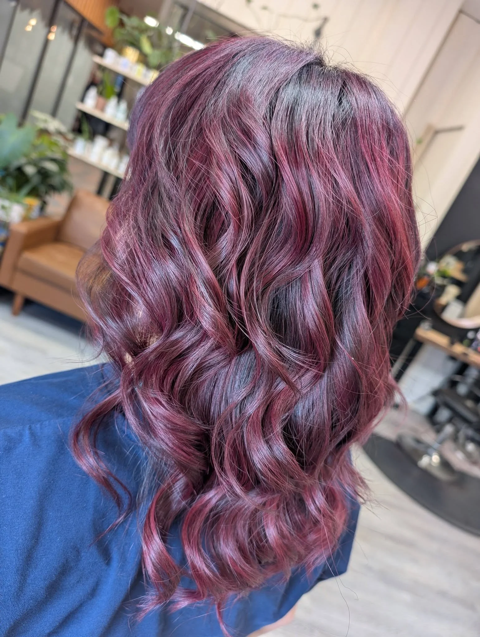 #ellahuangbanffhairstylist #cherrycolor