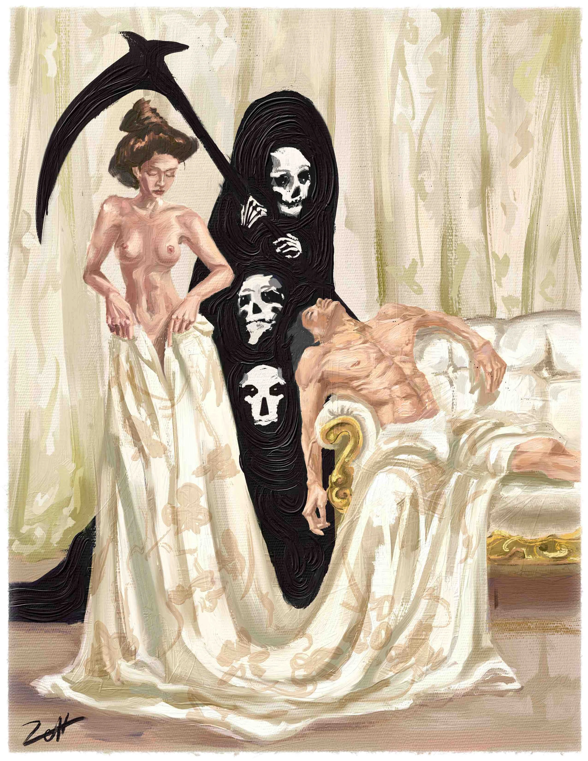 Grief in Alabaster White