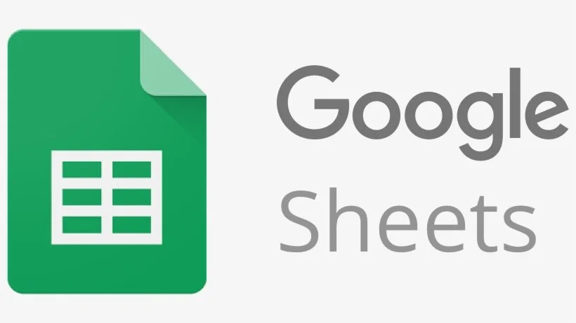 Google Sheets logo with the words 'Google Sheets' beside it.