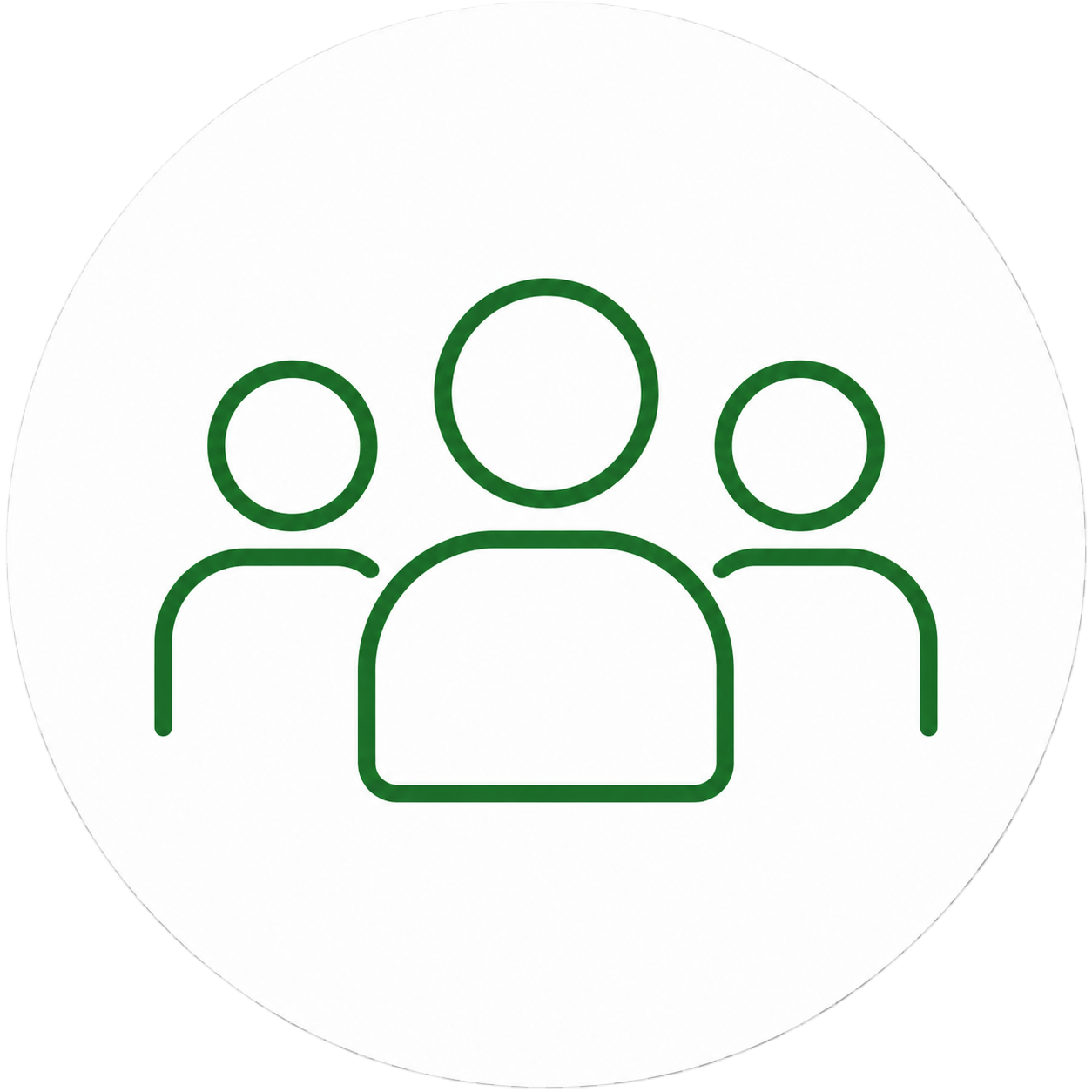 People icon representing a locally trusted cleaning company.