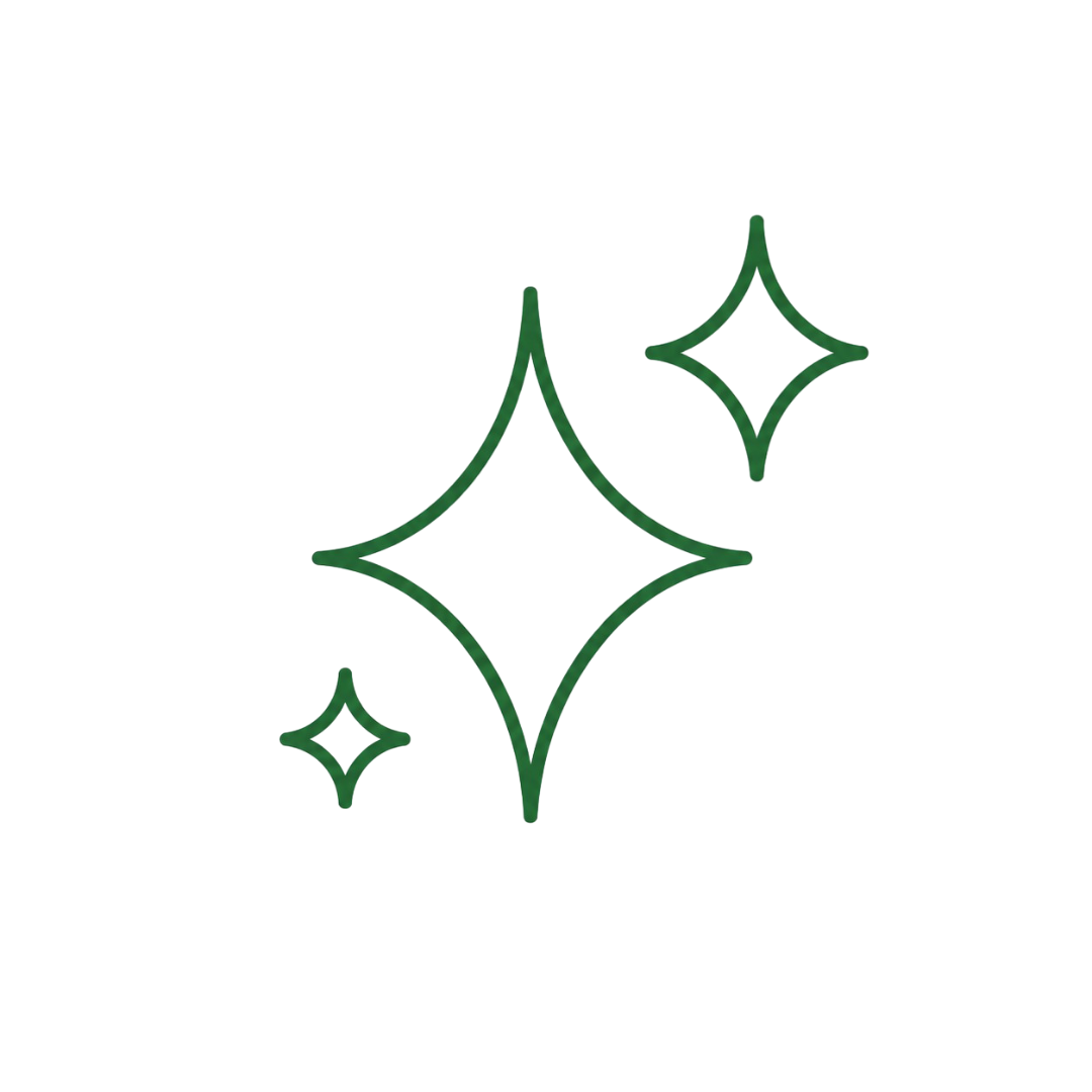 Sparkle icon representing deep cleaning services.