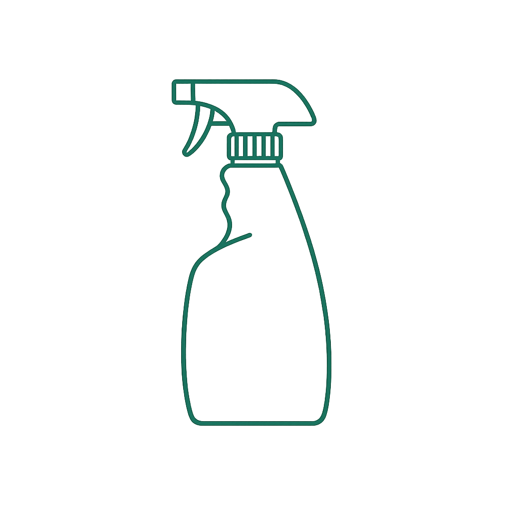 Cleaning spray bottle icon representing quality professional cleaning services