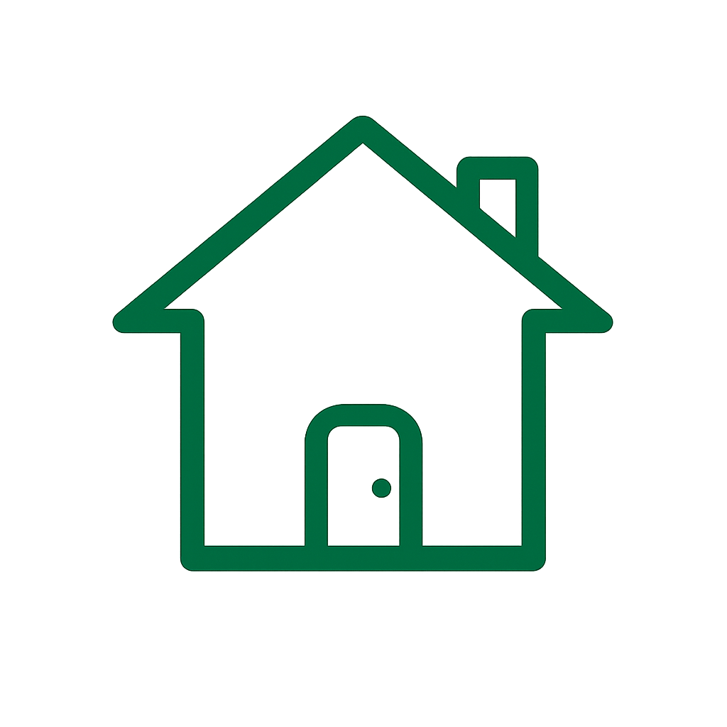 House icon representing recurring cleaning services.