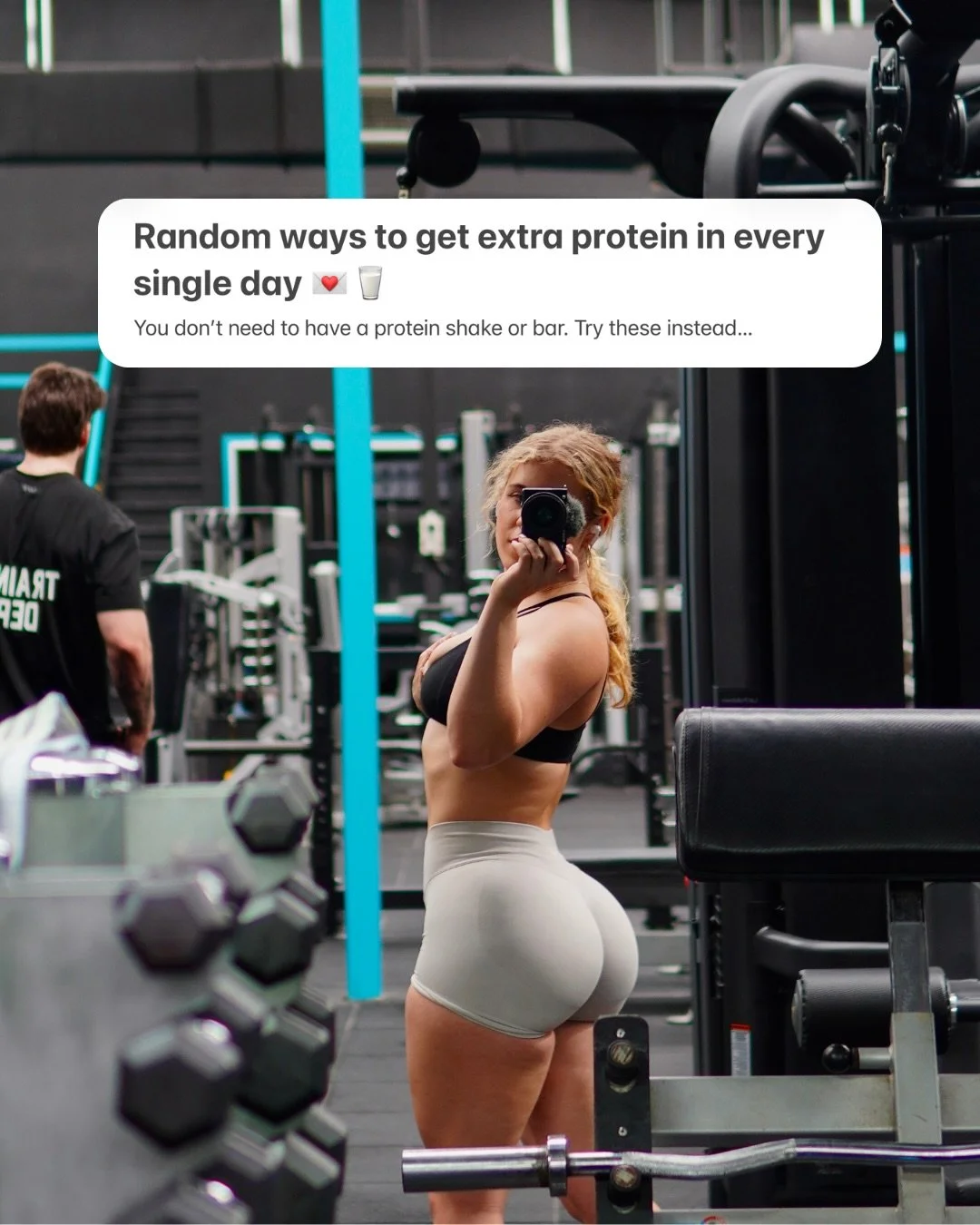 Here are some of my most random, but simple, ways to increase your protein intake every day🥛💌

It surprises me how many girls are often mind blown by #2 😂