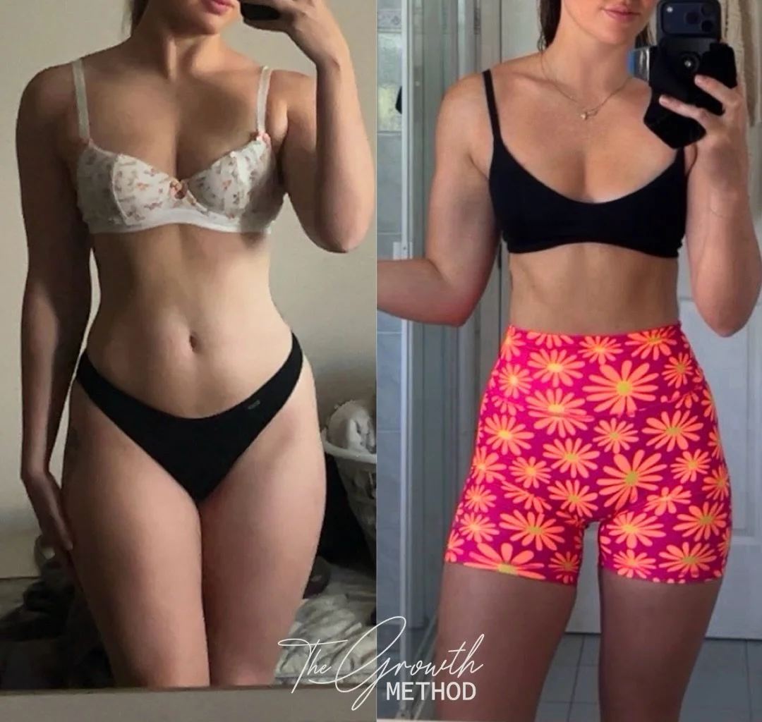 The goal was to drop body fat &amp; grow upper &amp; that&rsquo;s exactly what we did 🙂&zwj;&harr;️💌

One of my favourite things about this transformation is her increase in training knowledge and what it means to train effectively and to failure.
