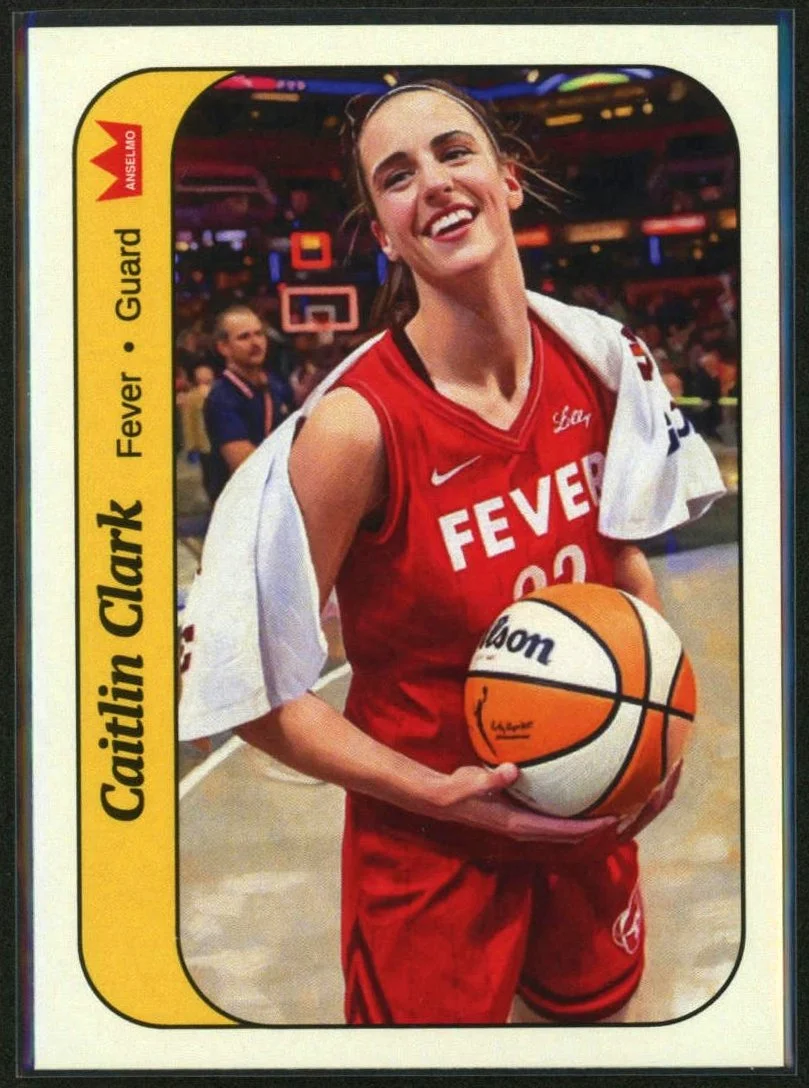 Caitlin Clark 1986 Fleer Sticker Promo Card