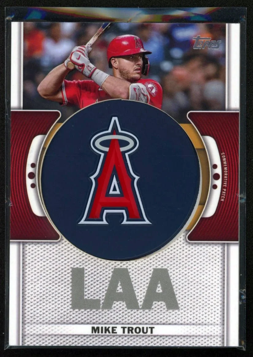 2023 Topps Series One Commemorative Team Logo Patch Relic #TLP-MT Mike Trout