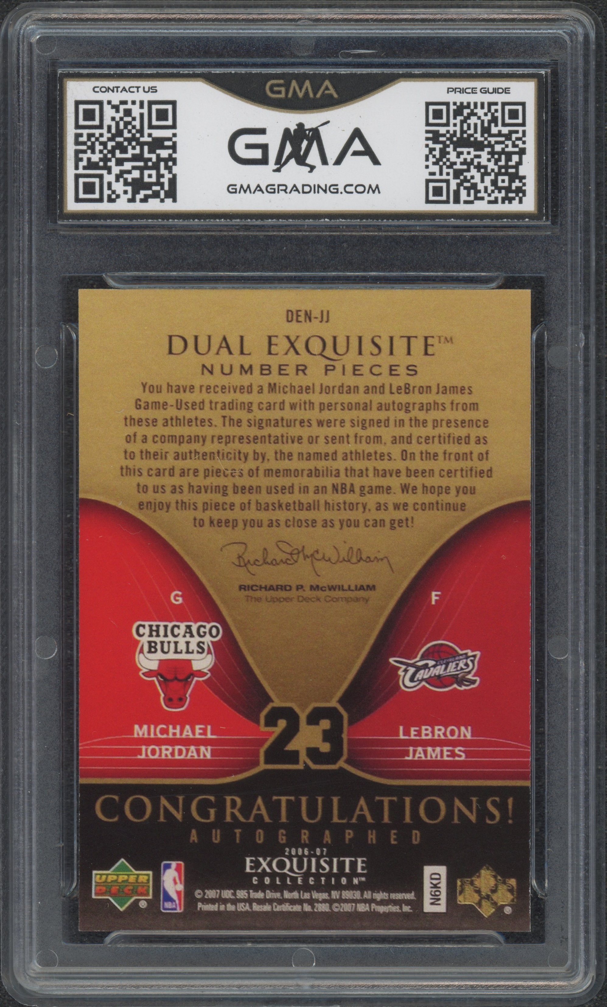2006 Exquisite Collection Jordan:James #JJ Facsimile Reprint GMA 10_2.jpeg