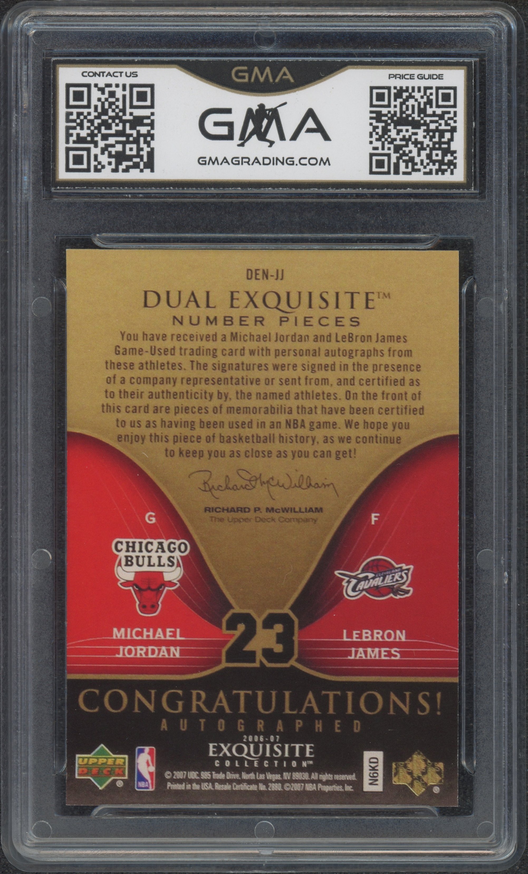 2006 Exquisite Collection Jordan:James #JJ Facsimile Reprint GMA 10_2.jpeg