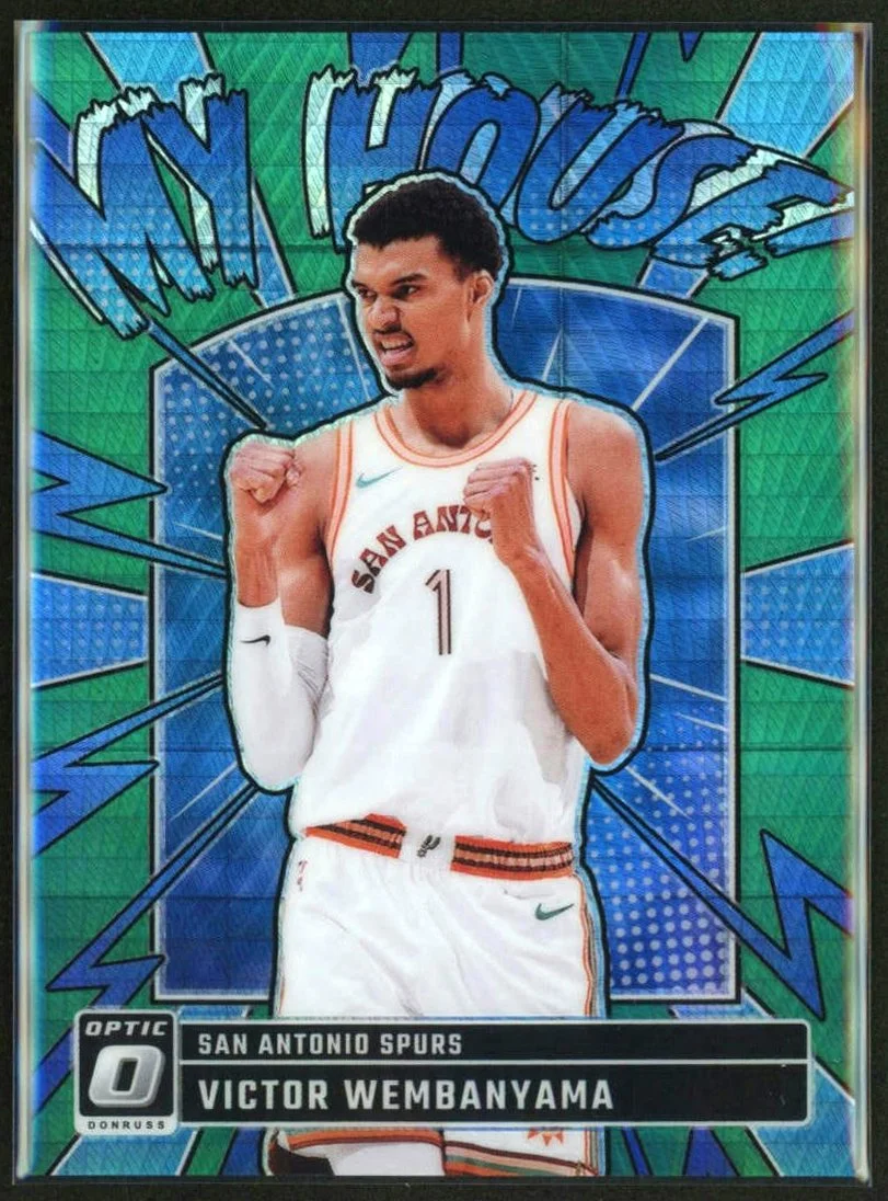 2024-25 Panini Donruss Optic #19 Victor Wembanyama My House Green Hyper 179/249