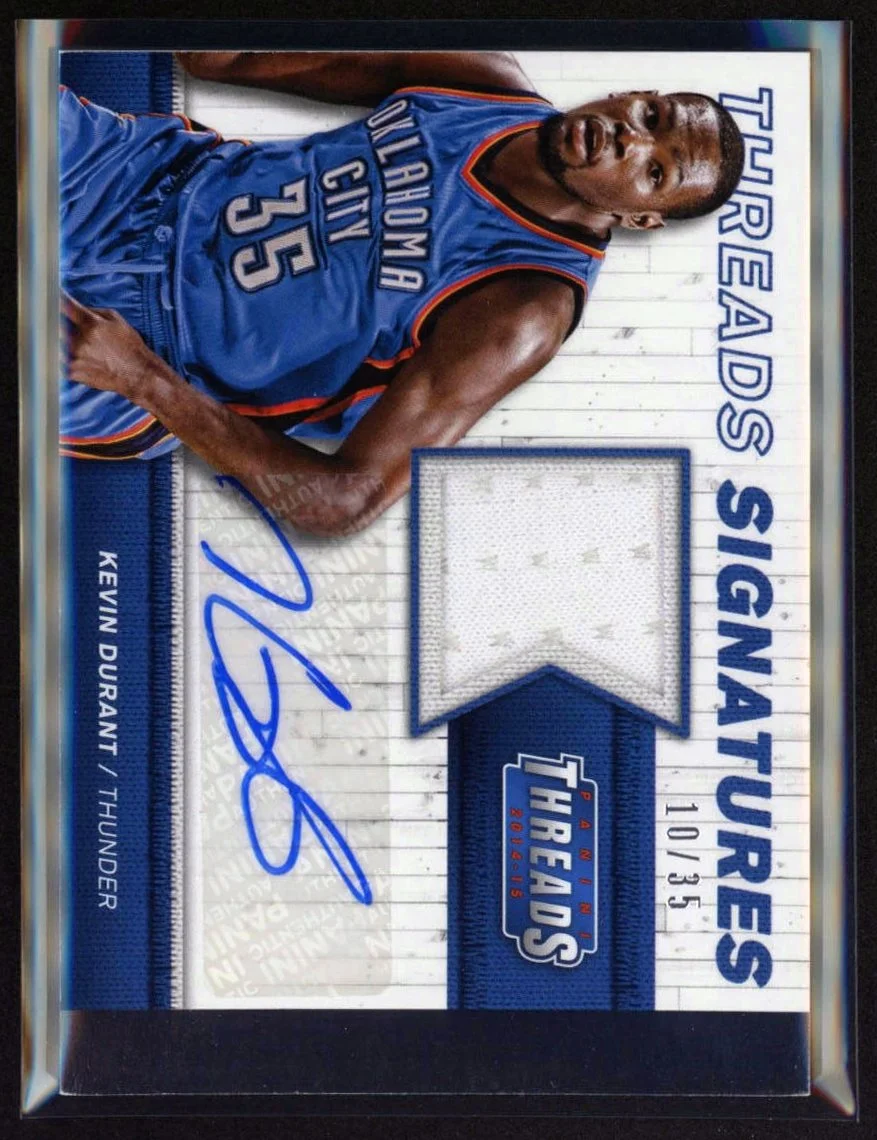 2014-15 Panini Threads Threads Signatures #2 Kevin Durant 10/35