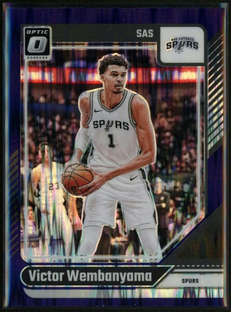 2024-25 Panini Donruss Optic #45 Victor Wembanyama Purple Shock Prizm