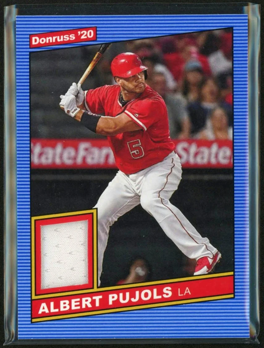 2020 Donruss Retro '86 Materials #86M-AP Albert Pujols White Patch