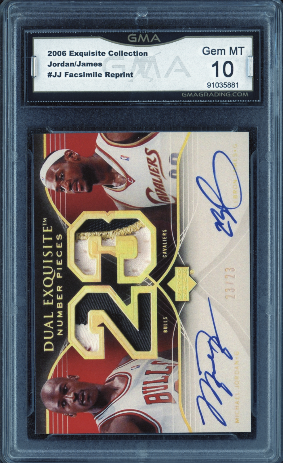 2006 Exquisite Collection Jordan:James #JJ Facsimile Reprint GMA 10_1.png