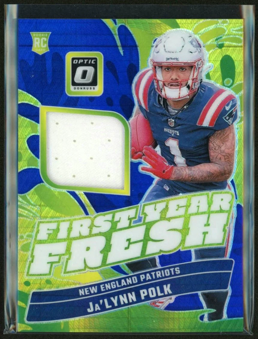 2024 Panini Donruss Optic First Year Fresh #FYF-JPK Ja'Lynn Polk Blue Hyper