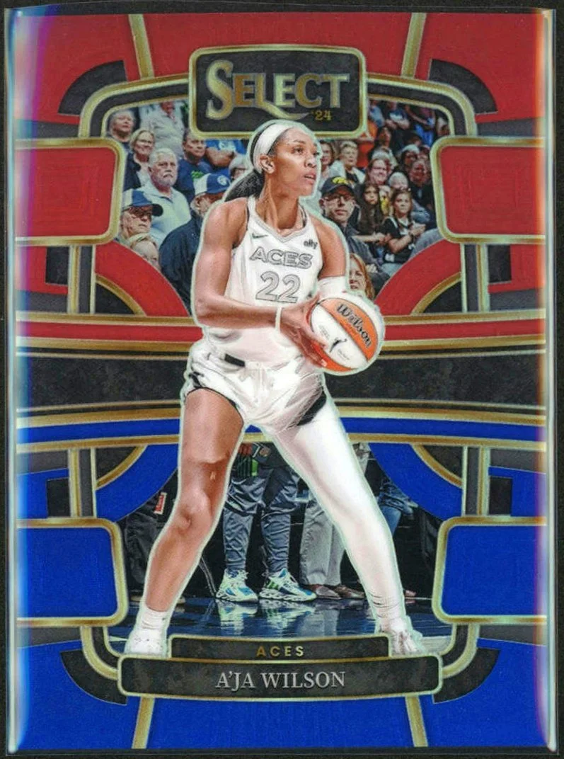 2024 Panini Select Concourse #86 A'Ja Wilson Blue and Red Prizm 395/399