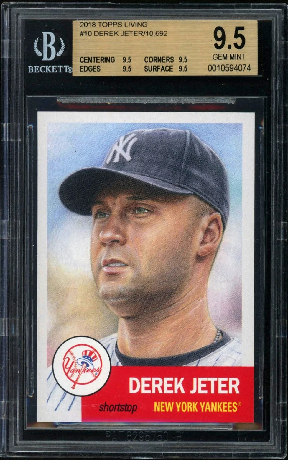 2018 Topps Living #10 Derek Jeter BGS 9.5