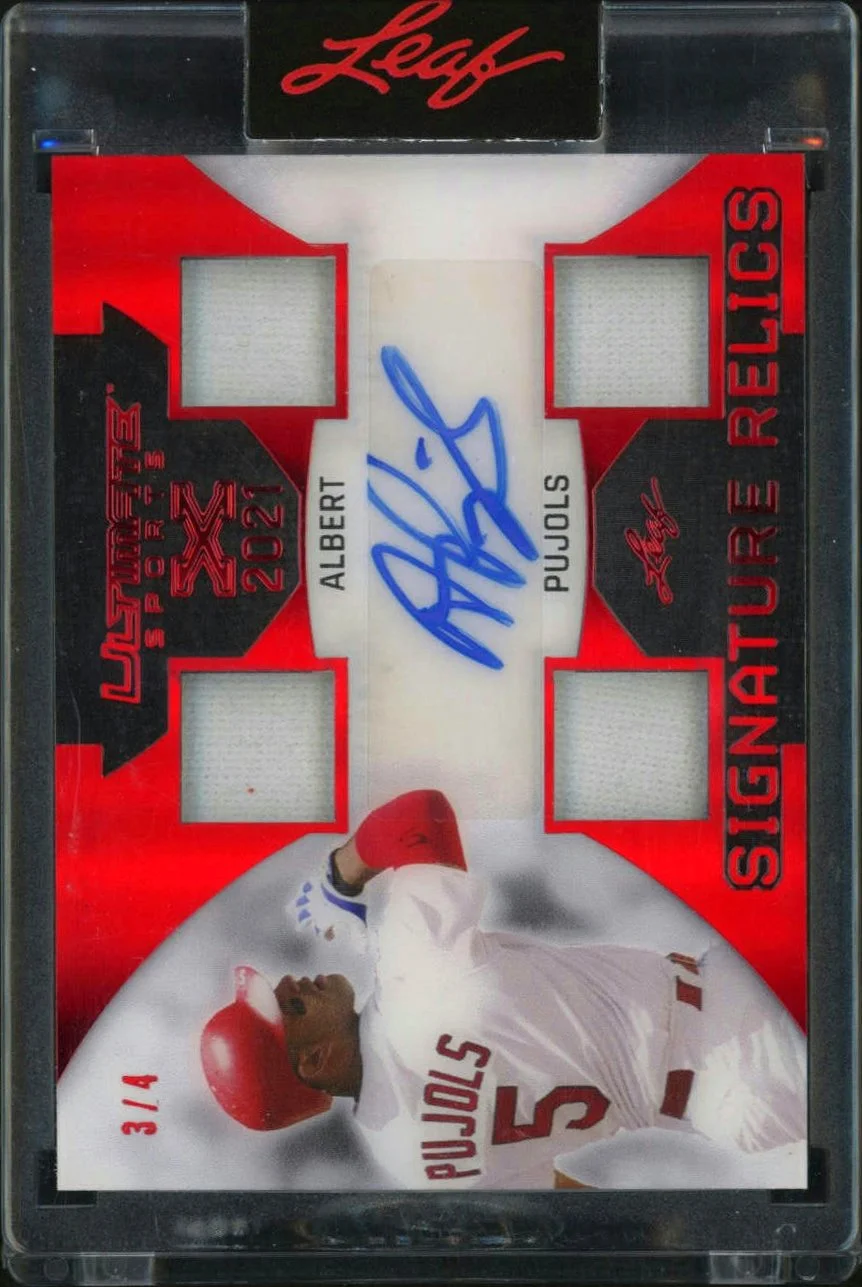 2021 Leaf Signature Relics #UXSR-AP1 Albert Pujols 3/4