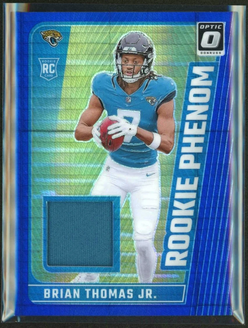 2024 Panini Donruss Optic Rookie Phenom #RPB-BTJ Brian Thomas Jr. Blue Hype