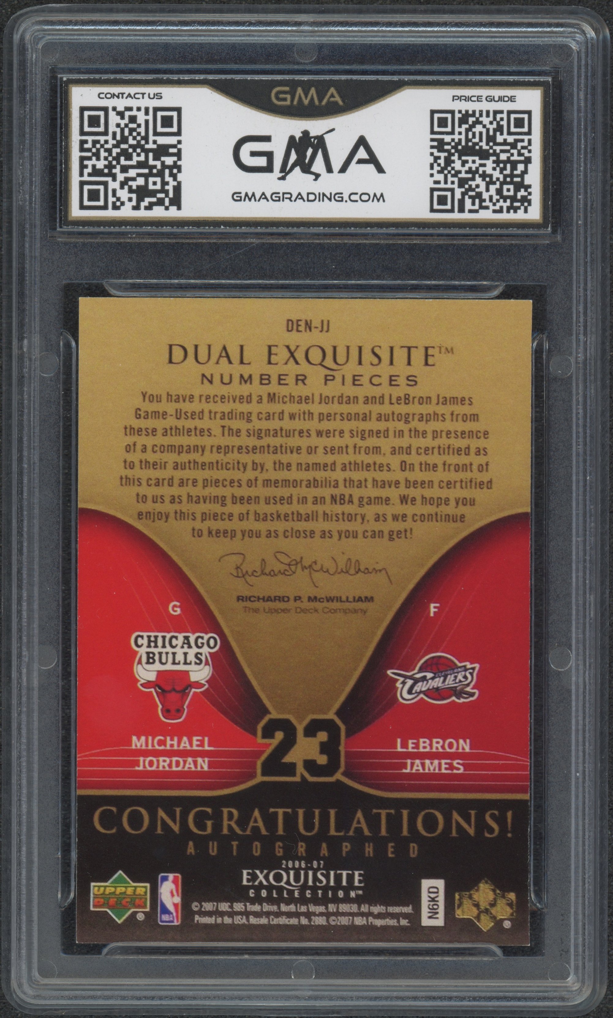2006 Exquisite Collection Jordan:James #JJ Facsimile Reprint GMA 10_2.jpeg