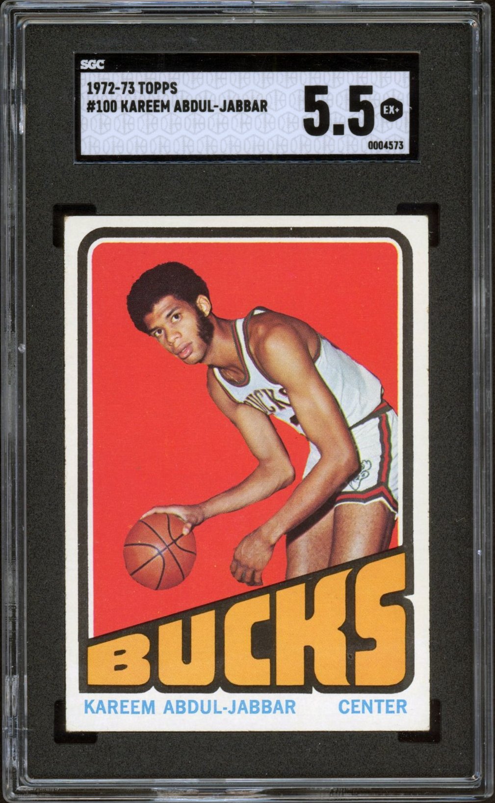 1972-73 Topps #100 Kareem Abdul-Jabbar SGC 5.5