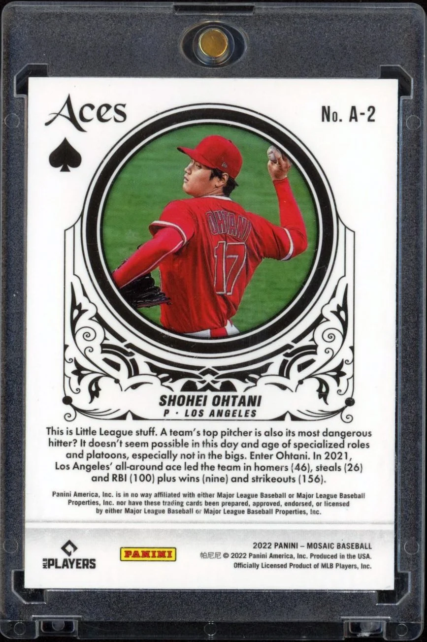 2022 Panini Mosaic #A-2 Shohei Ohtani Aces_2.jpg