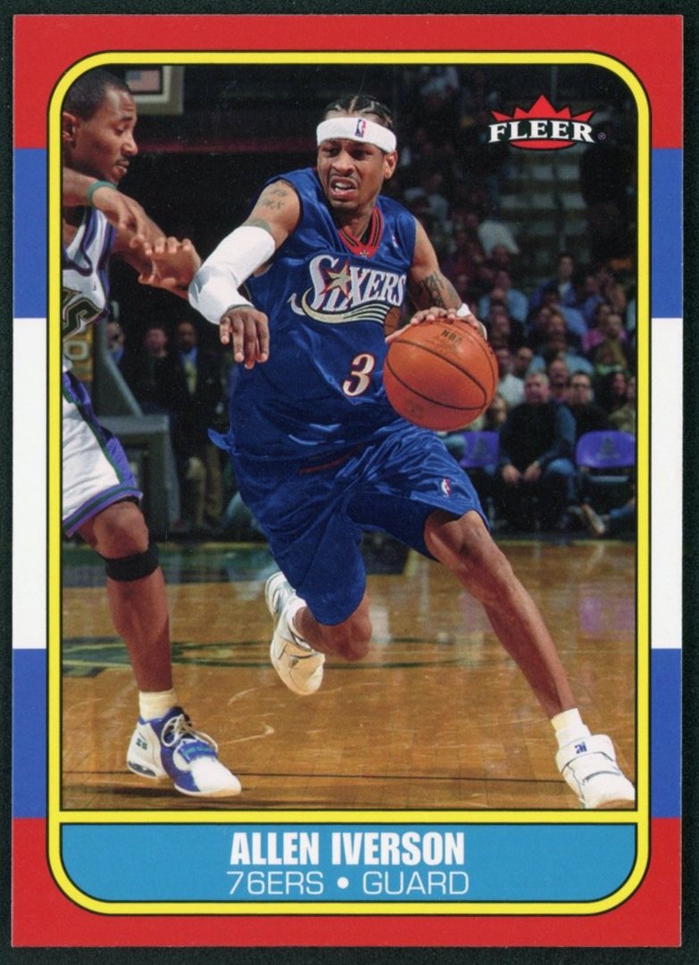 2006 Fleer #4 Allen Iverson 1986 Fleer Design