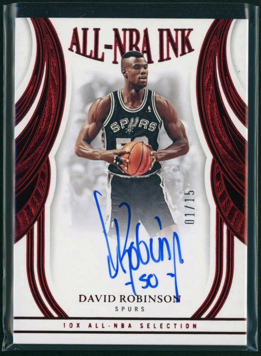 2024 Panini Flawless All-NBA Ink Ruby #13 David Robinson 01/15