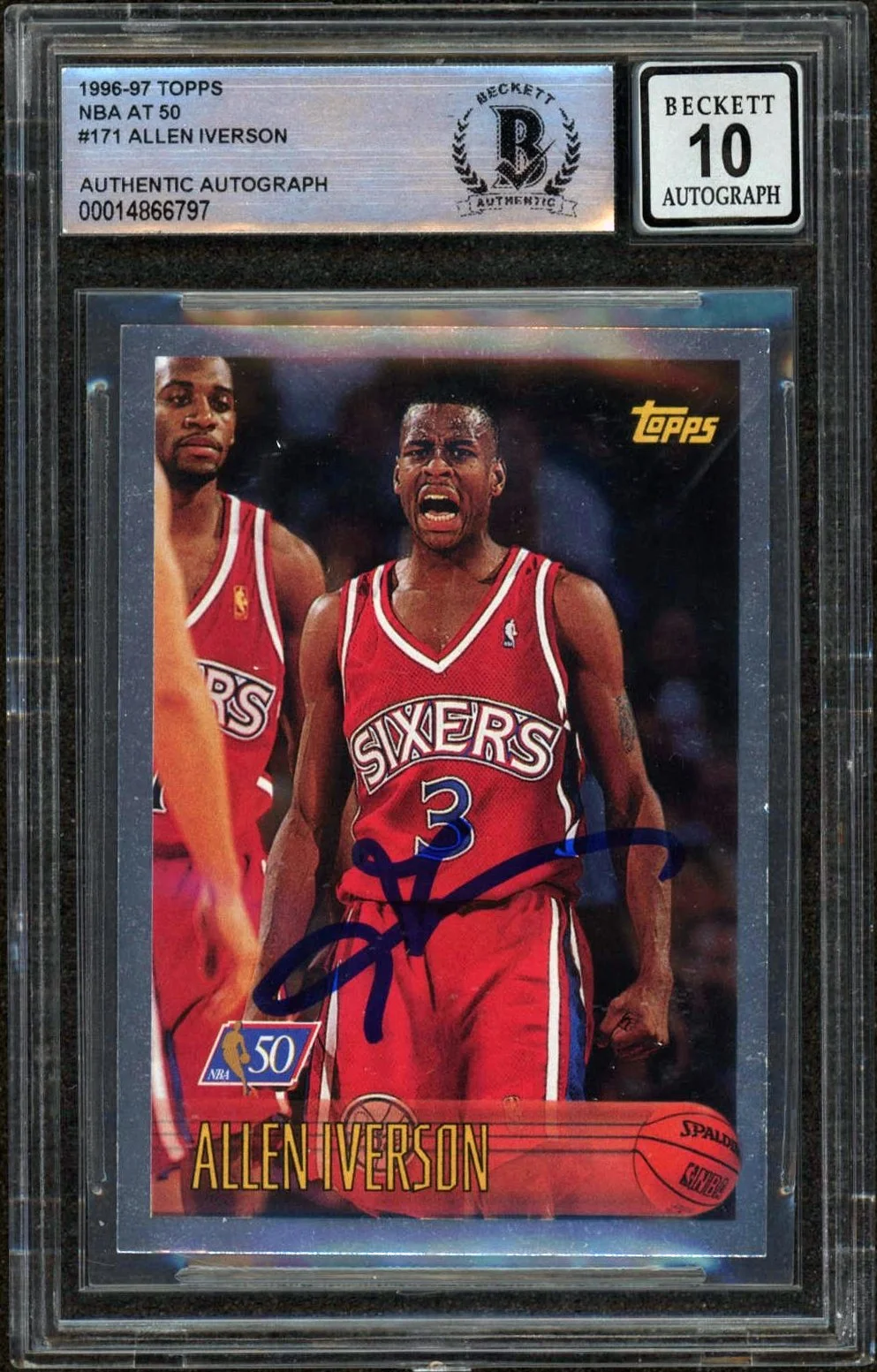 1996-97 Topps NBA at 50 #171 Allen Iverson BAS 10
