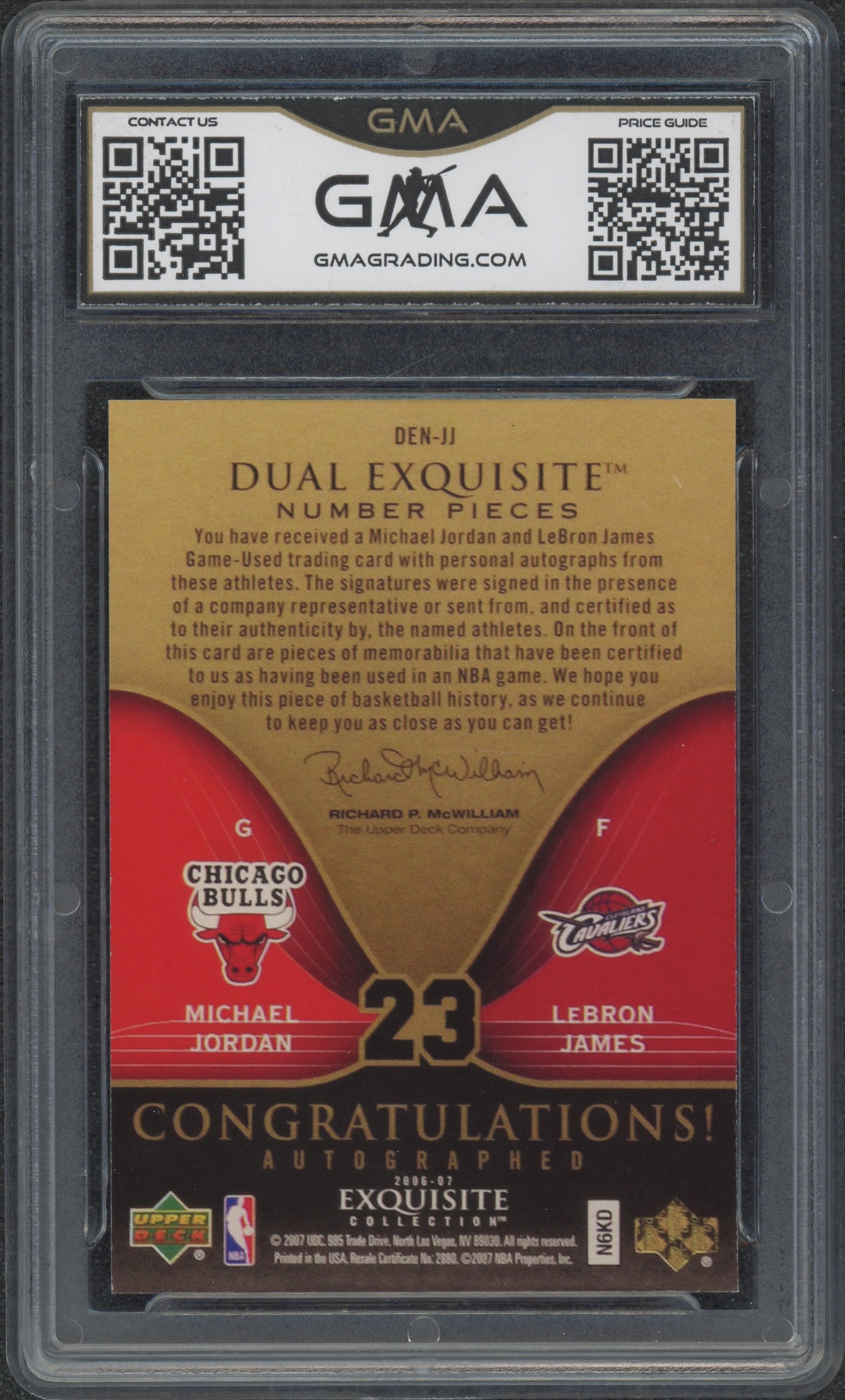 2006 Exquisite Collection Jordan:James #JJ Facsimile Reprint GMA 10_2.jpeg
