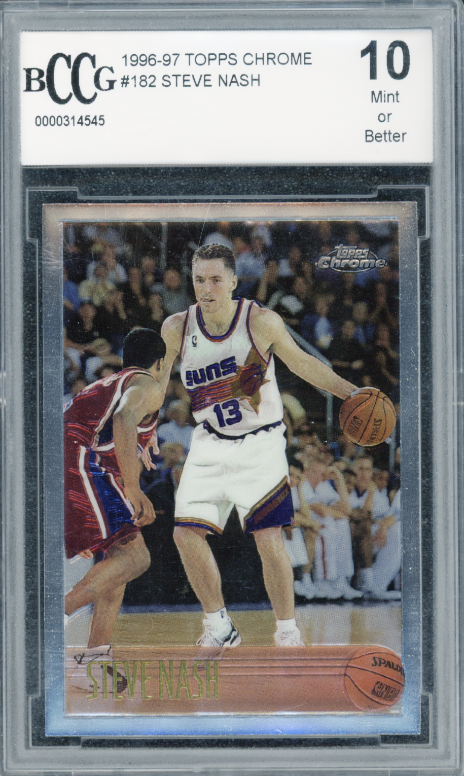1996-97 Topps Chrome #182 Steve Nash RC BCCG 10