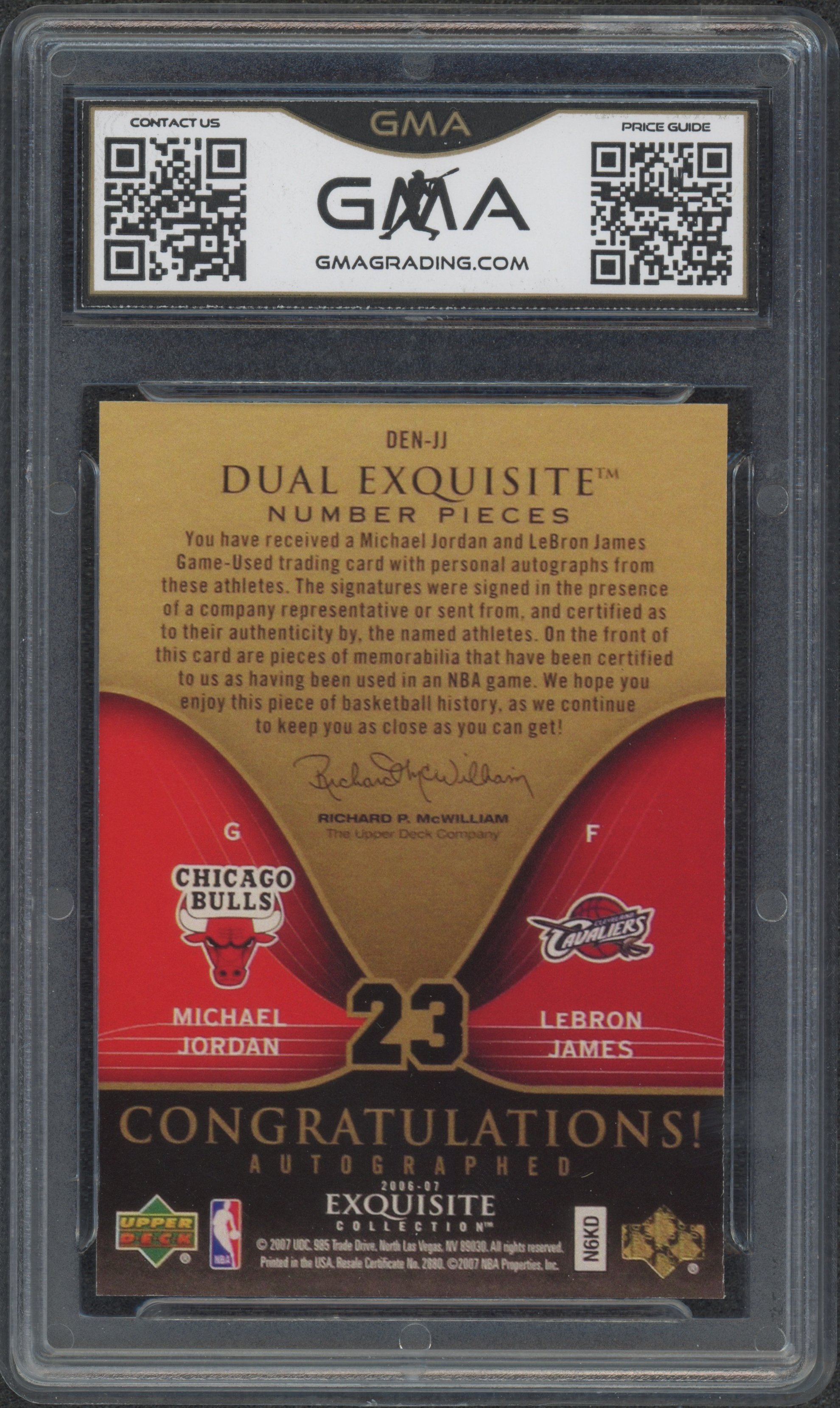 2006 Exquisite Collection Jordan:James #JJ Facsimile Reprint GMA 10_2.jpeg