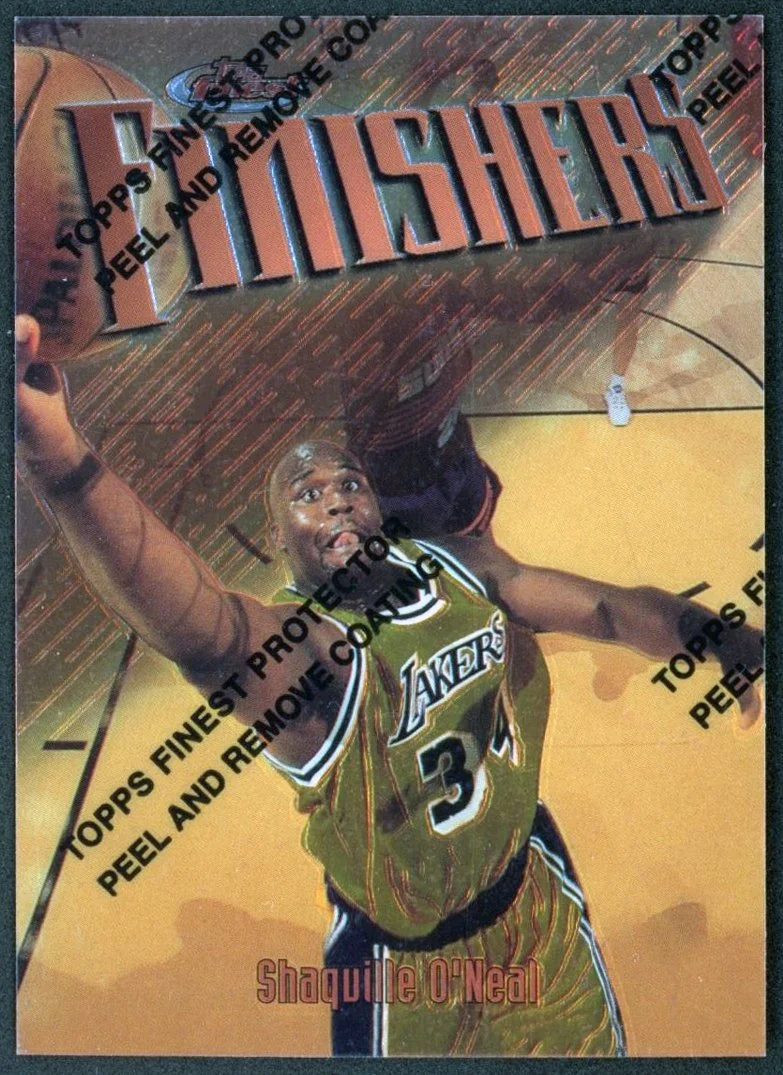 1997 Topps Finest Common Bronze #50 Shaquille O'Neal with Coating