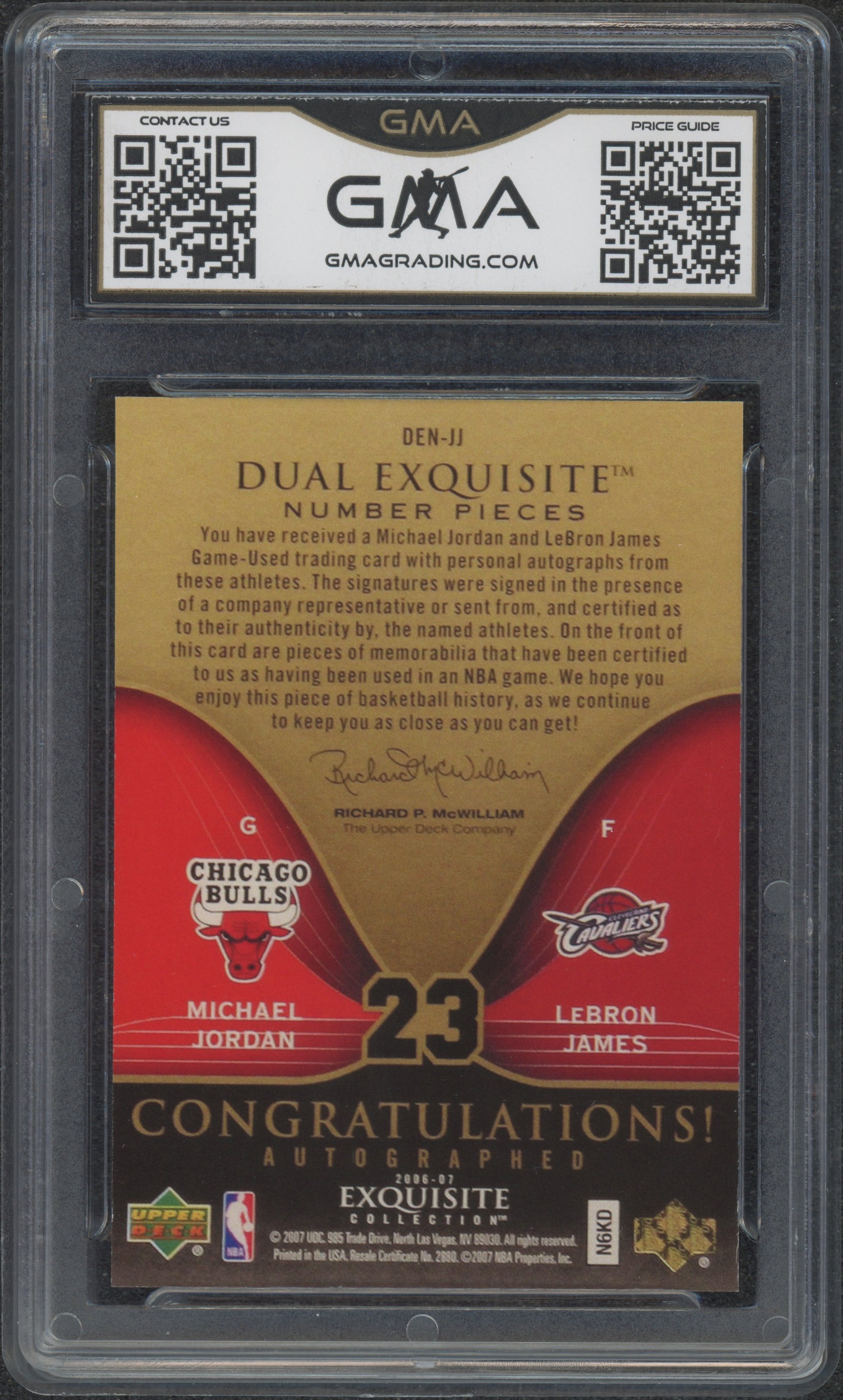 2006 Exquisite Collection Jordan:James #JJ Facsimile Reprint GMA 10_2.jpeg