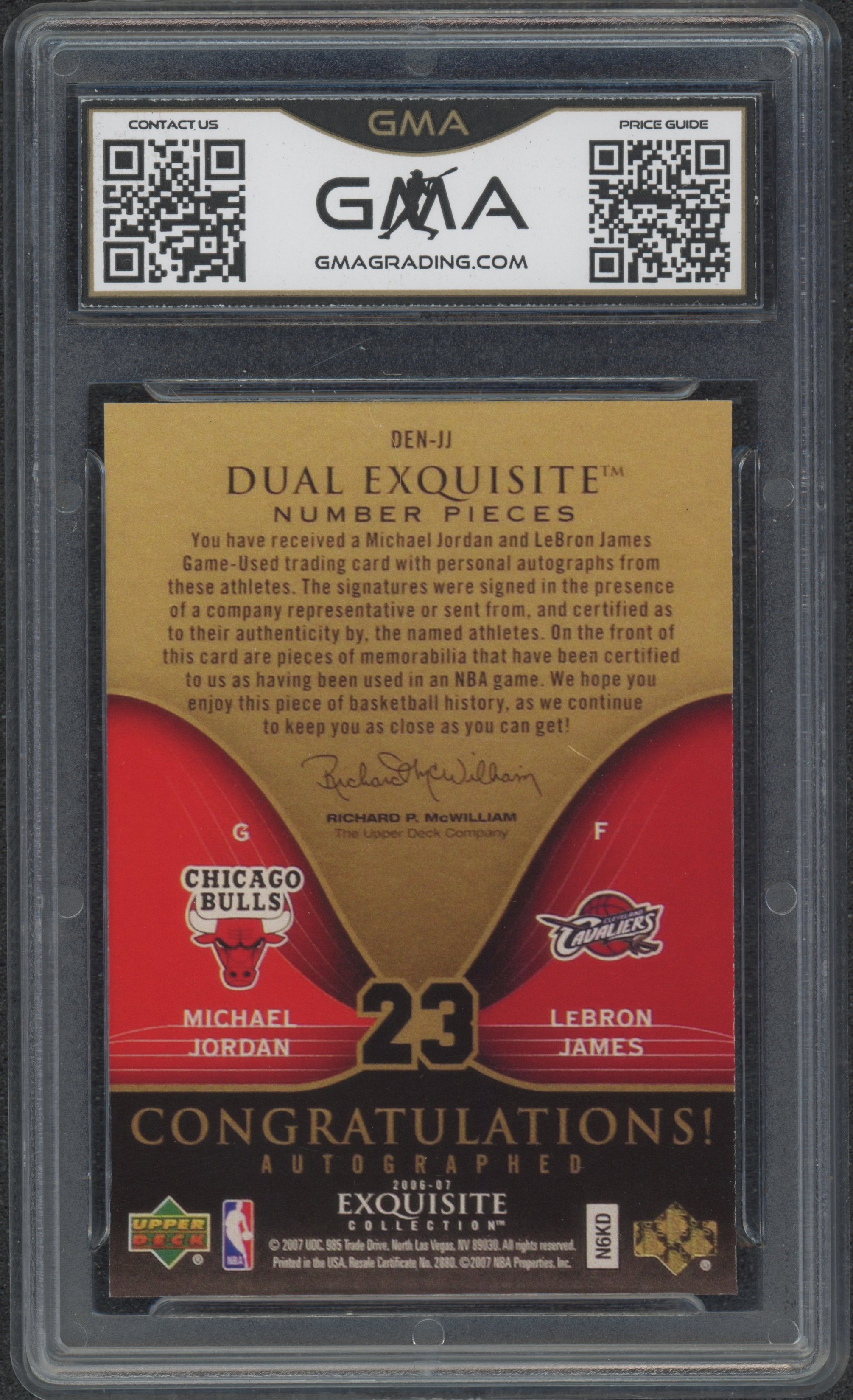 2006 Exquisite Collection Jordan:James #JJ Facsimile Reprint GMA 10_2.jpeg