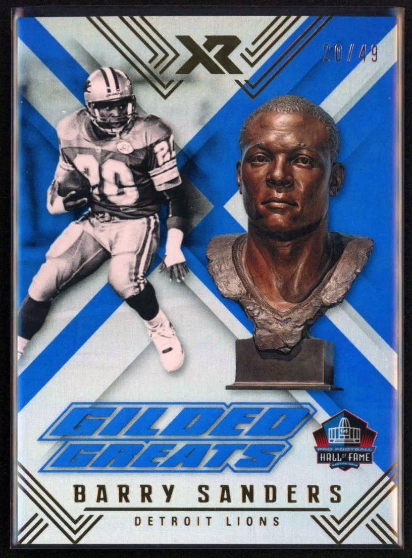 2017 Panini Xr Gilded Greats #GG-BS Barry Sanders 20/49