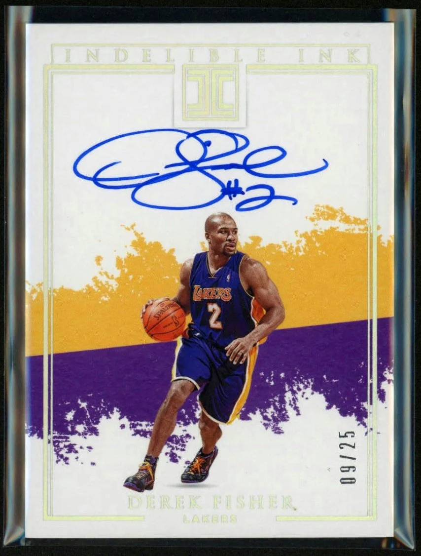 2019-20 Panini Impeccable Indelible Ink Holo Silver #22 Derek Fisher 09/25