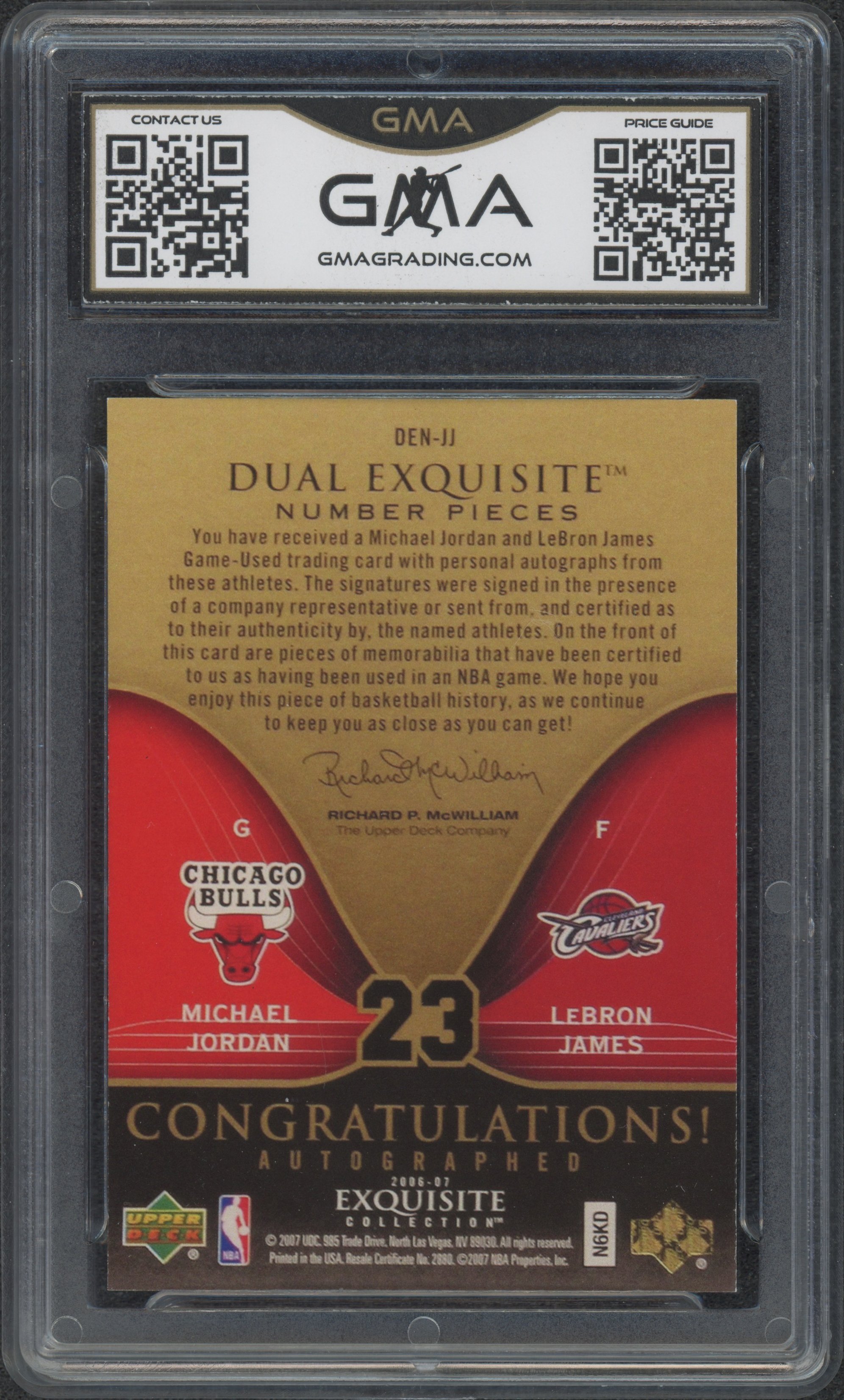 2006 Exquisite Collection Jordan:James #JJ Facsimile Reprint GMA 10_2.jpeg