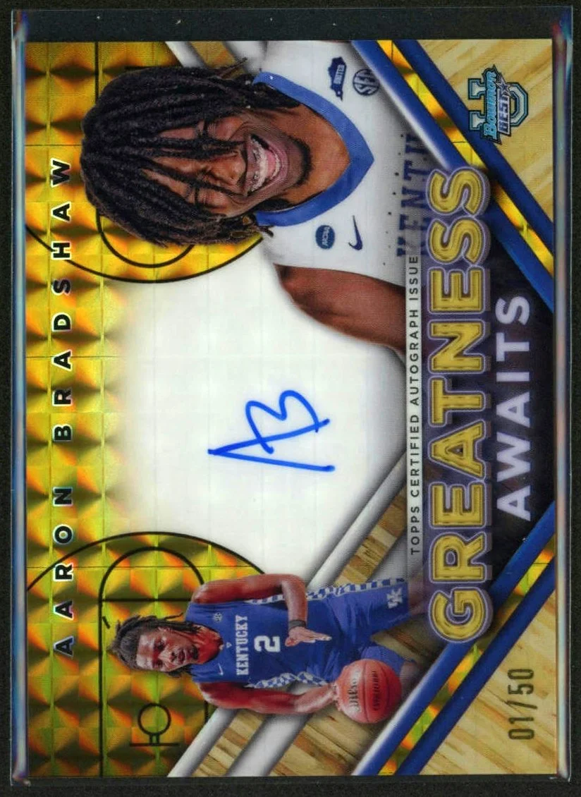 2024 Topps Bowman Best U Greatness Awaits #GAA-AB Aaron Bradshaw GOLD RC 01/50