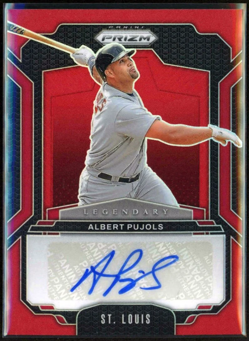 2025 Panini Prizm Albert Pujols Red Auto 87/99