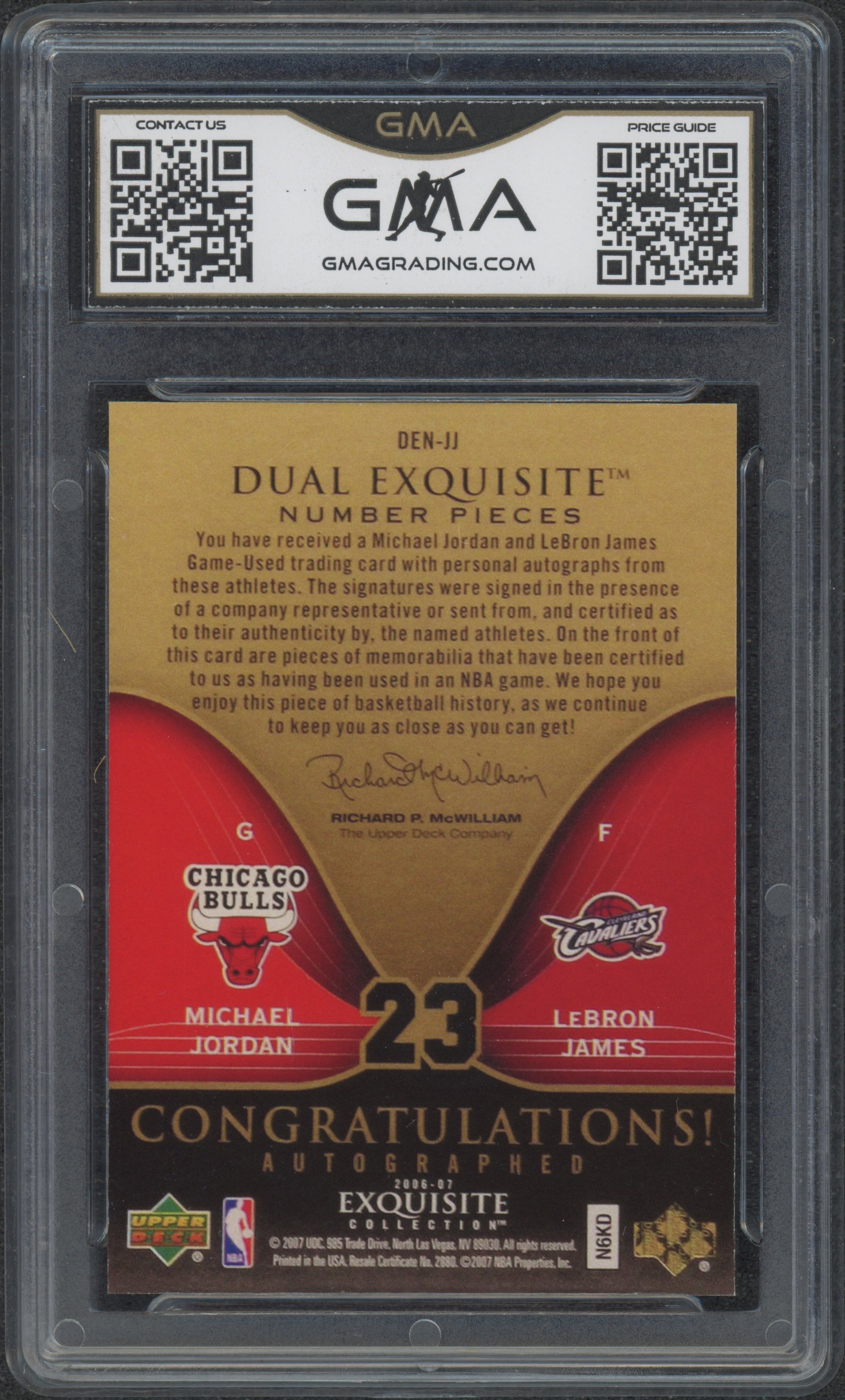 2006 Exquisite Collection Jordan:James #JJ Facsimile Reprint GMA 10_2.jpeg