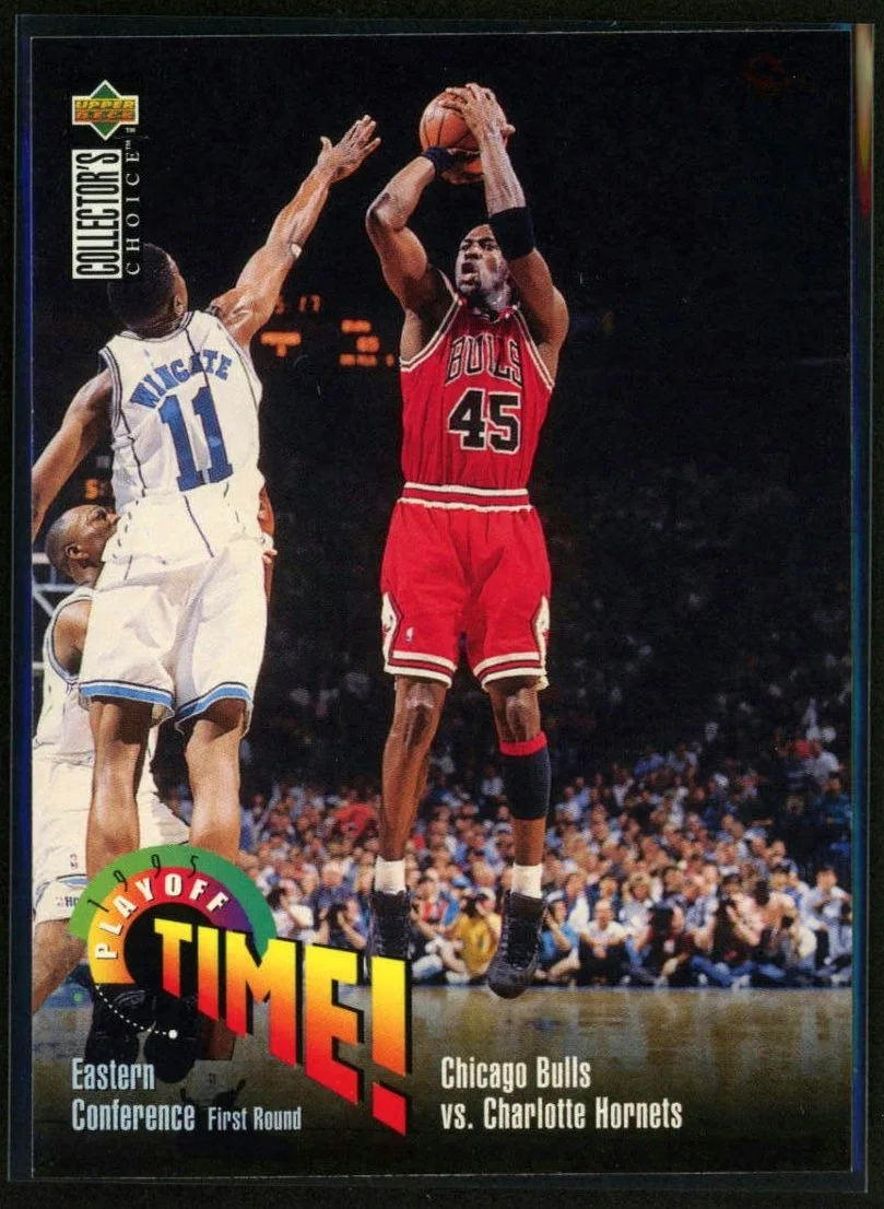 1995-96 Collector's Choice #353 Michael Jordan Chicago Bulls vs. Charlotte Hornets