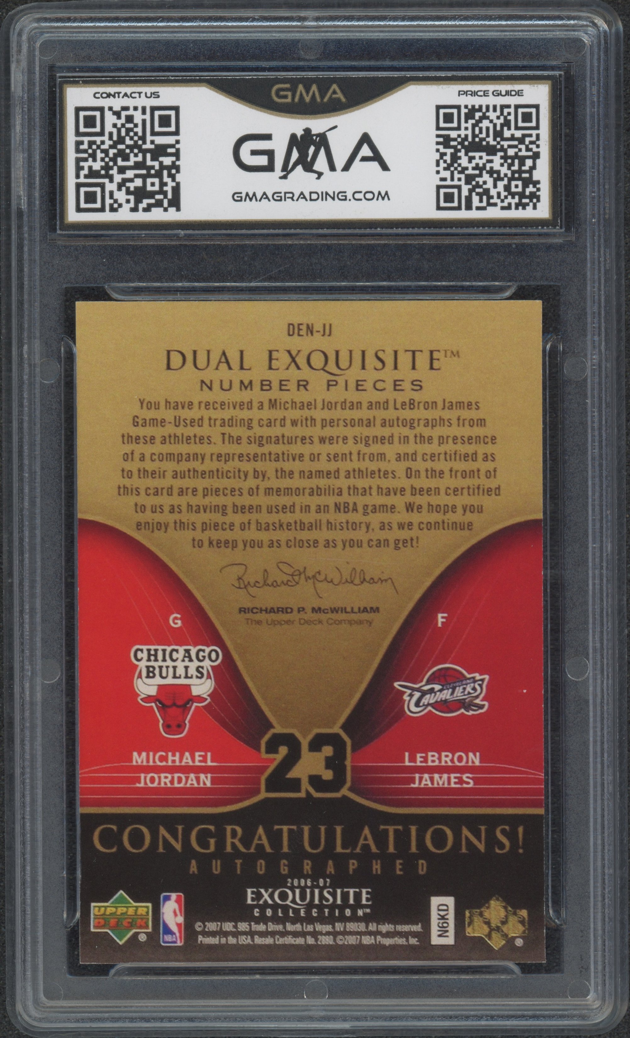 2006 Exquisite Collection Jordan:James #JJ Facsimile Reprint GMA 10_2.jpeg
