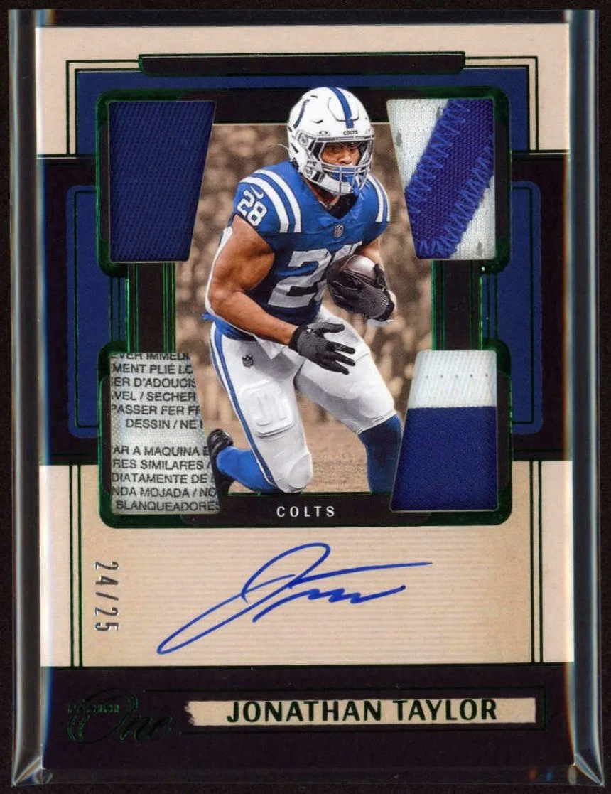 2024 Panini One Quad Laundry Tag Autograph #54 Jonathan Taylor 24/25