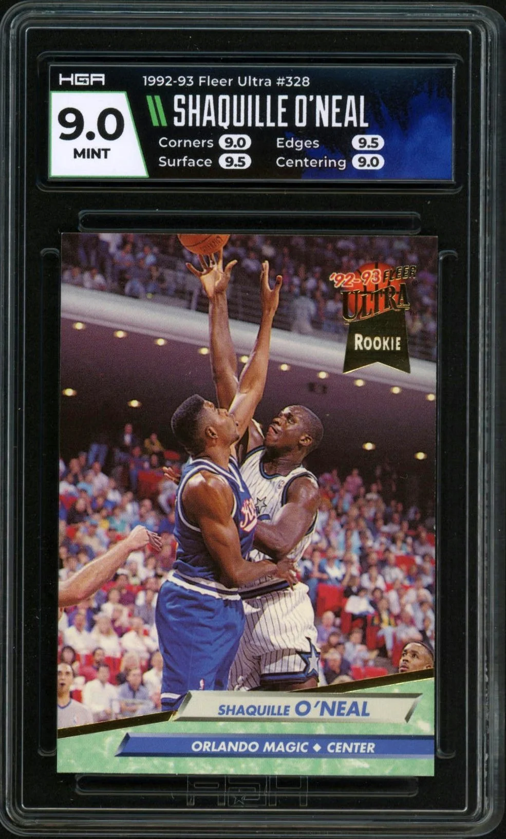 1992-93 Ultra #328 Shaquille O'Neal RC HGA 9
